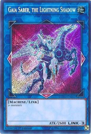 Gaia Saber, the Lightning Shadow COTD-EN051 card from Code of the Duelist