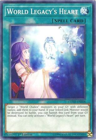World Legacy's Heart COTD-EN058 card from Code of the Duelist