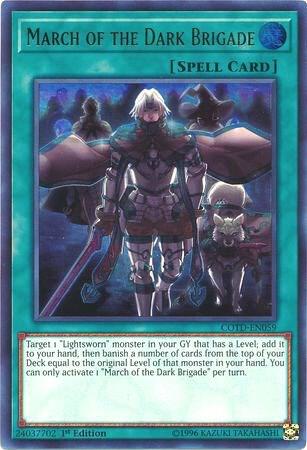 March of the Dark Brigade COTD-EN059 card from Code of the Duelist