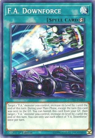 F.A. Downforce COTD-EN089 card from Code of the Duelist