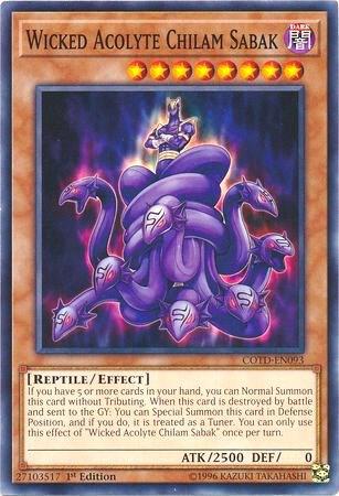 Wicked Acolyte Chilam Sabak COTD-EN093 card from Code of the Duelist