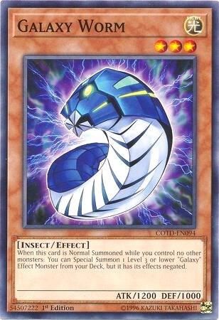 Galaxy Worm COTD-EN094 card from Code of the Duelist