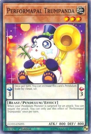 Performapal Trumpanda COTD-EN095 card from Code of the Duelist