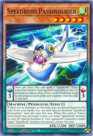 Speedroid Passinglider COTD-EN098 card from Code of the Duelist