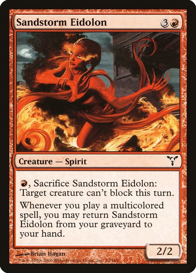 Sandstorm Eidolon 70 card from Dissension