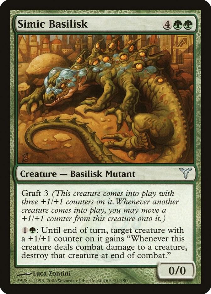 Simic Basilisk 91 card from Dissension