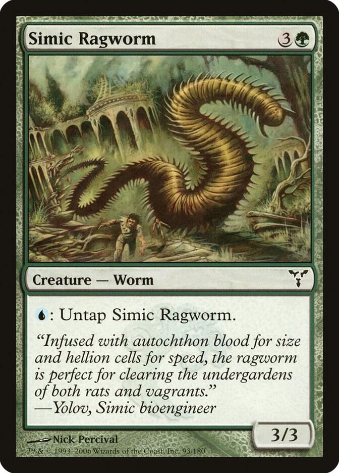 Simic Ragworm 93 card from Dissension