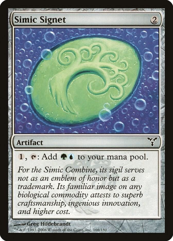 Simic Signet 166 card from Dissension