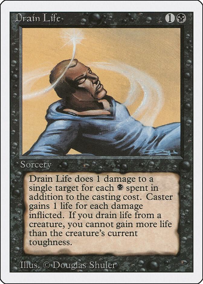 Drain Life card from Revised Edition