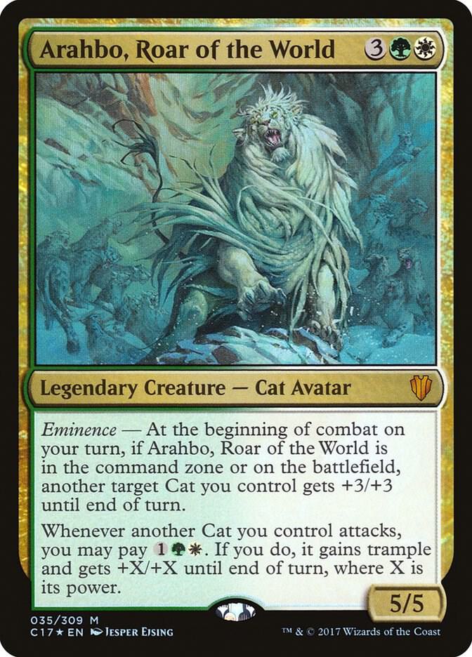 Arahbo, Roar of the World 35 card from Commander 2017
