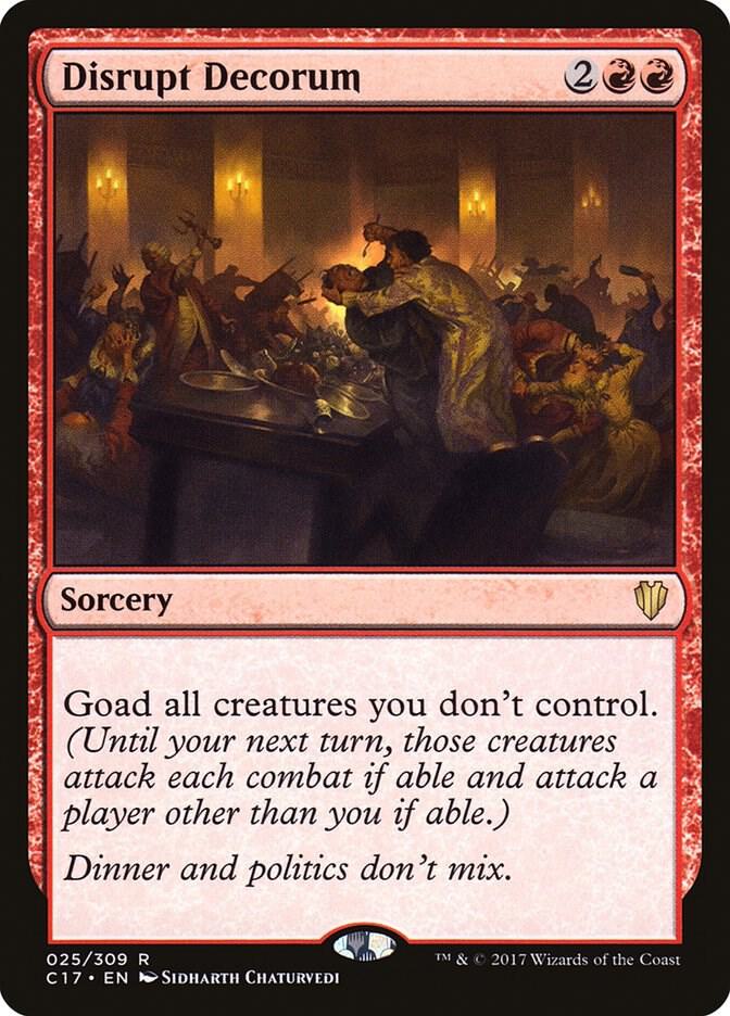 Disrupt Decorum 25 card from Commander 2017