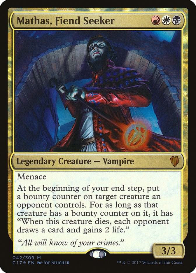 Mathas, Fiend Seeker 42 card from Commander 2017