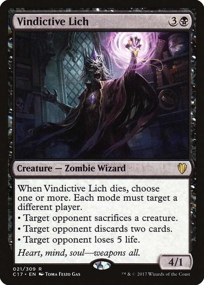 Vindictive Lich 21 card from Commander 2017