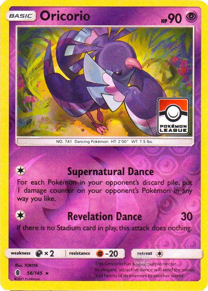 Oricorio - 56/145 (Pokemon League) 056/145 card from League & Championship Cards