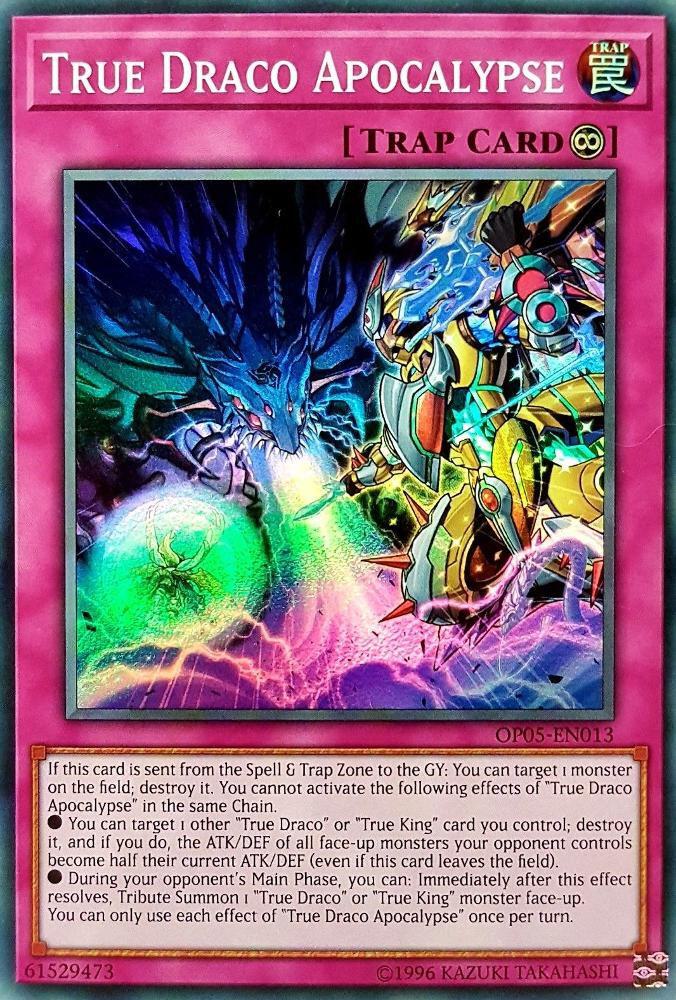 True Draco Apocalypse OP05-EN013 card from OTS Tournament Pack 5