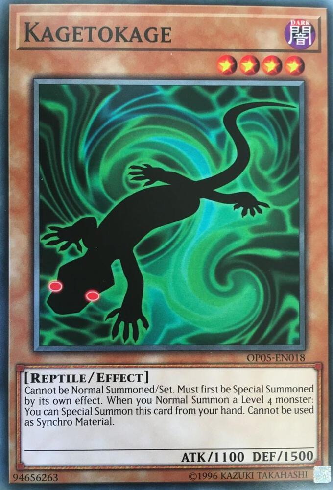 Kagetokage OP05-EN018 card from OTS Tournament Pack 5