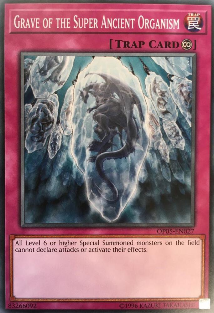 Grave of the Super Ancient Organism OP05-EN027 card from OTS Tournament Pack 5