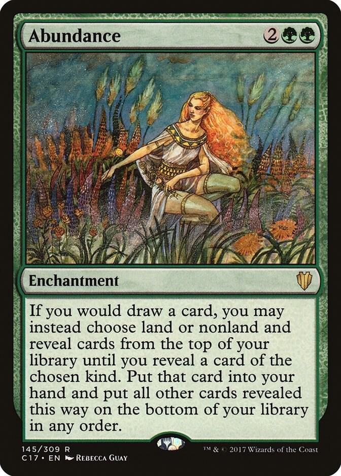 Abundance 145 card from Commander 2017