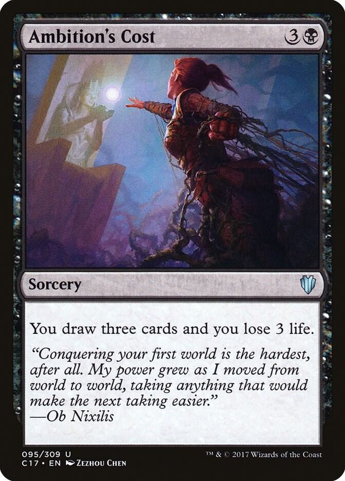 Ambition's Cost 95 card from Commander 2017
