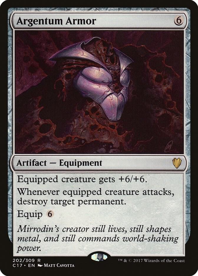 Argentum Armor 202 card from Commander 2017