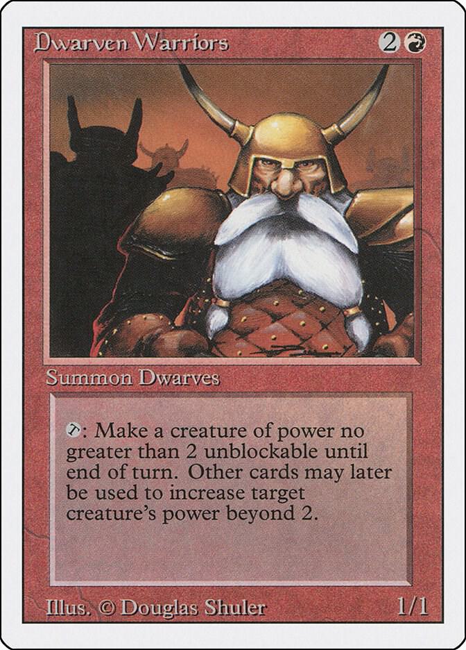 Dwarven Warriors card from Revised Edition