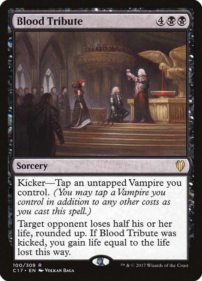 Blood Tribute 100 card from Commander 2017