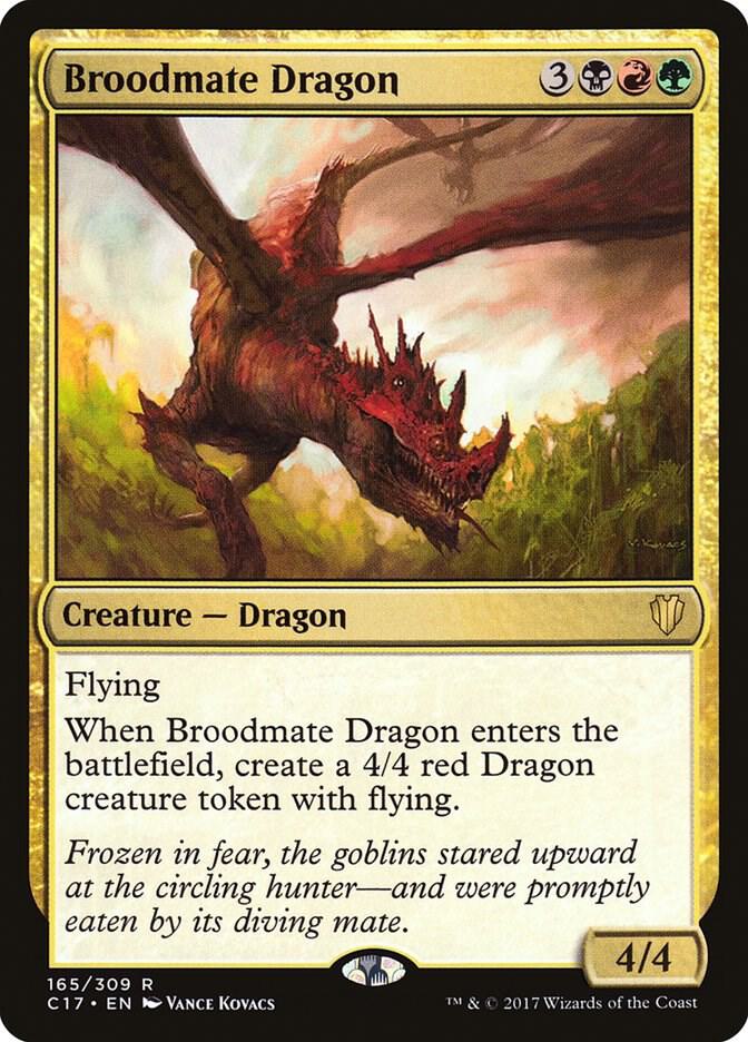 Broodmate Dragon 165 card from Commander 2017
