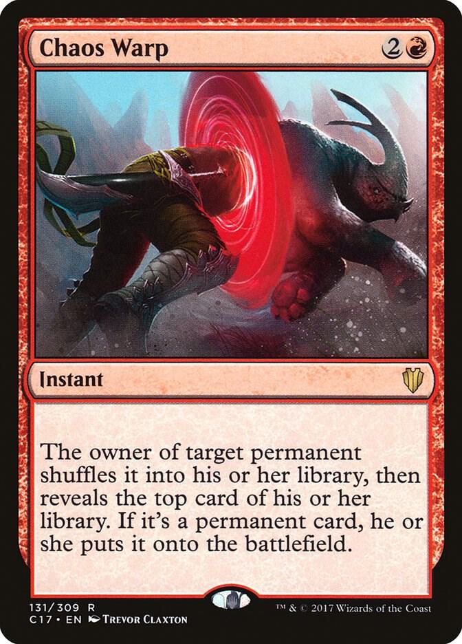 Chaos Warp 131 card from Commander 2017
