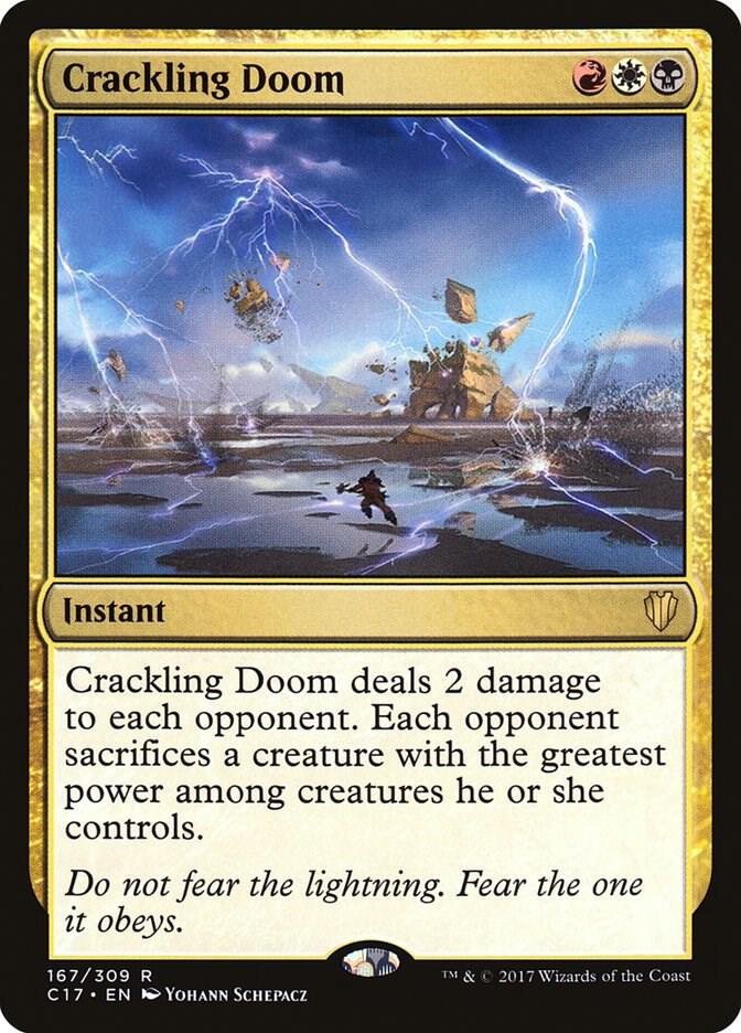 Crackling Doom 167 card from Commander 2017