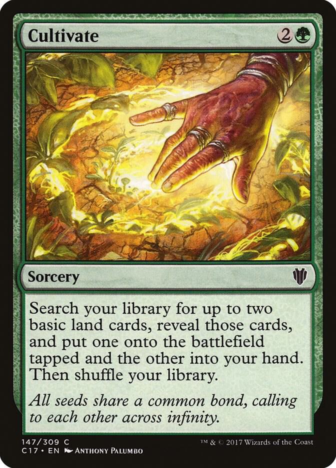 Cultivate 147 card from Commander 2017