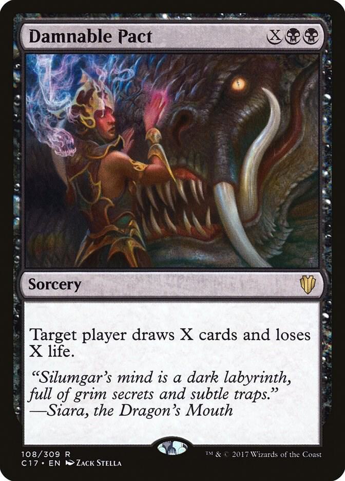 Damnable Pact 108 card from Commander 2017