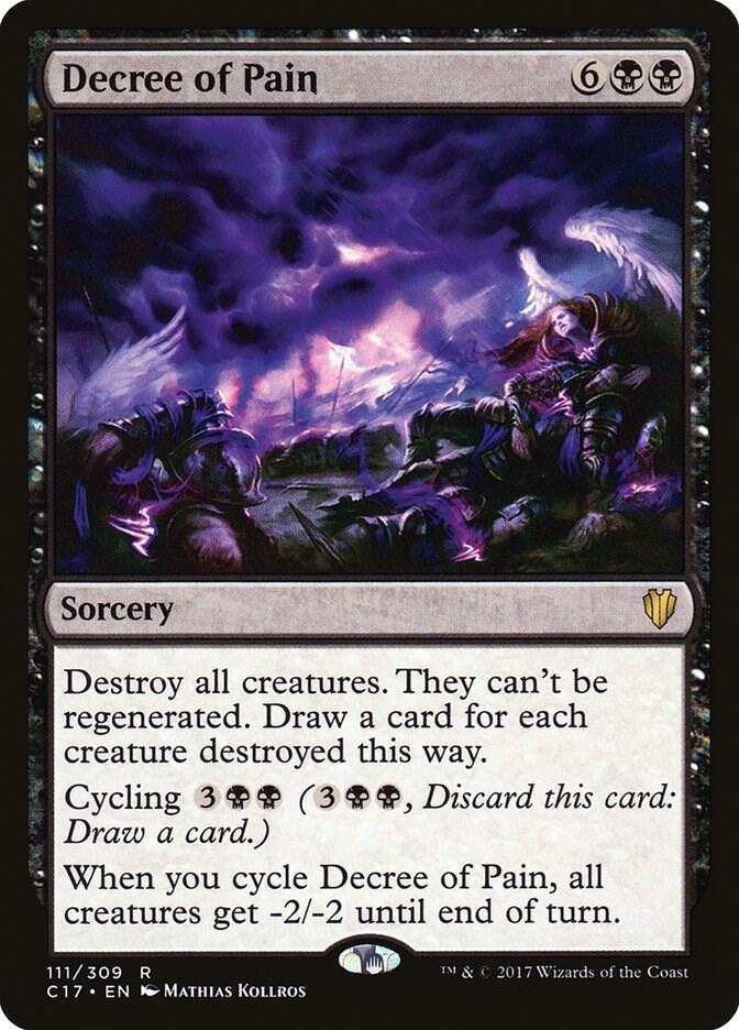 Decree of Pain 111 card from Commander 2017