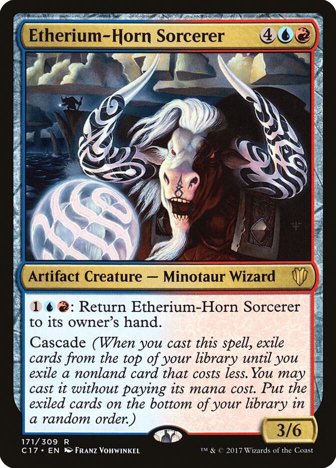 Etherium-Horn Sorcerer 171 card from Commander 2017
