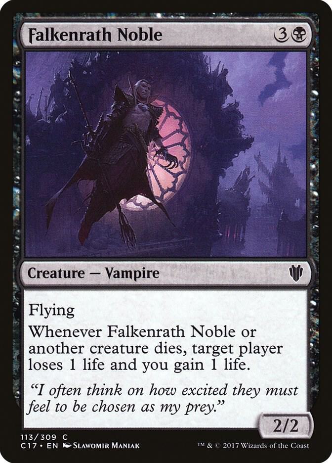 Falkenrath Noble 113 card from Commander 2017