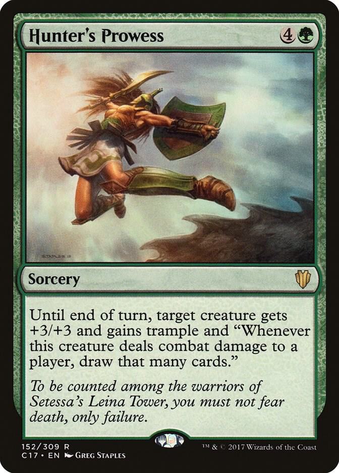 Hunter's Prowess 152 card from Commander 2017