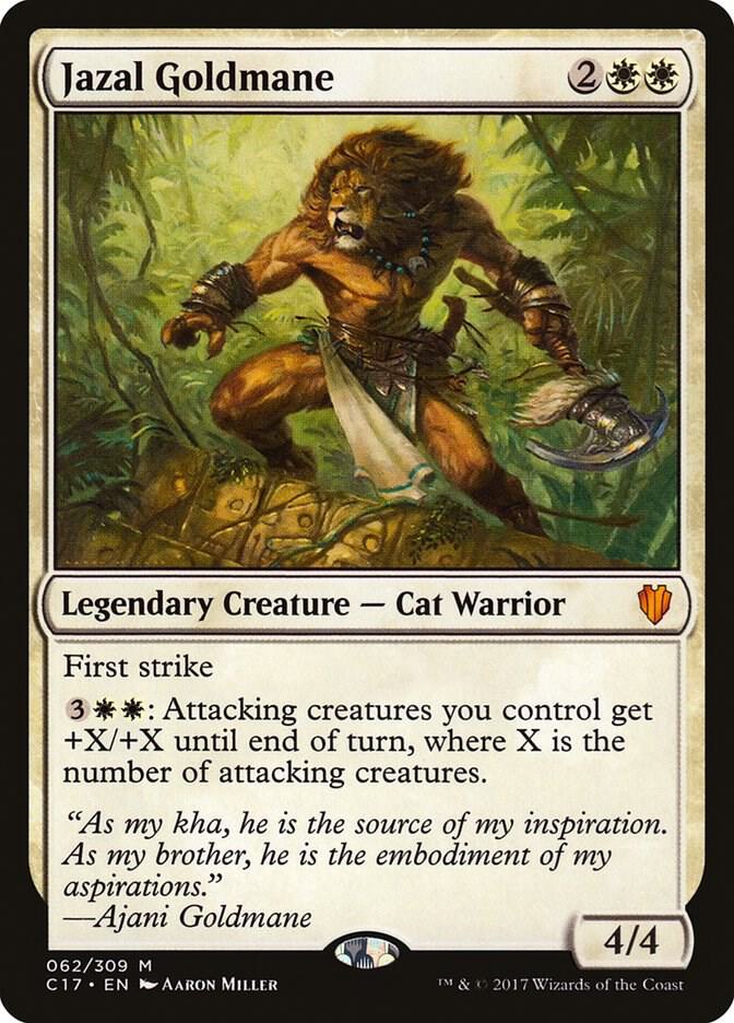 Jazal Goldmane 62 card from Commander 2017