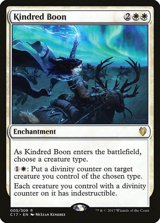 Kindred Boon 5 card from Commander 2017