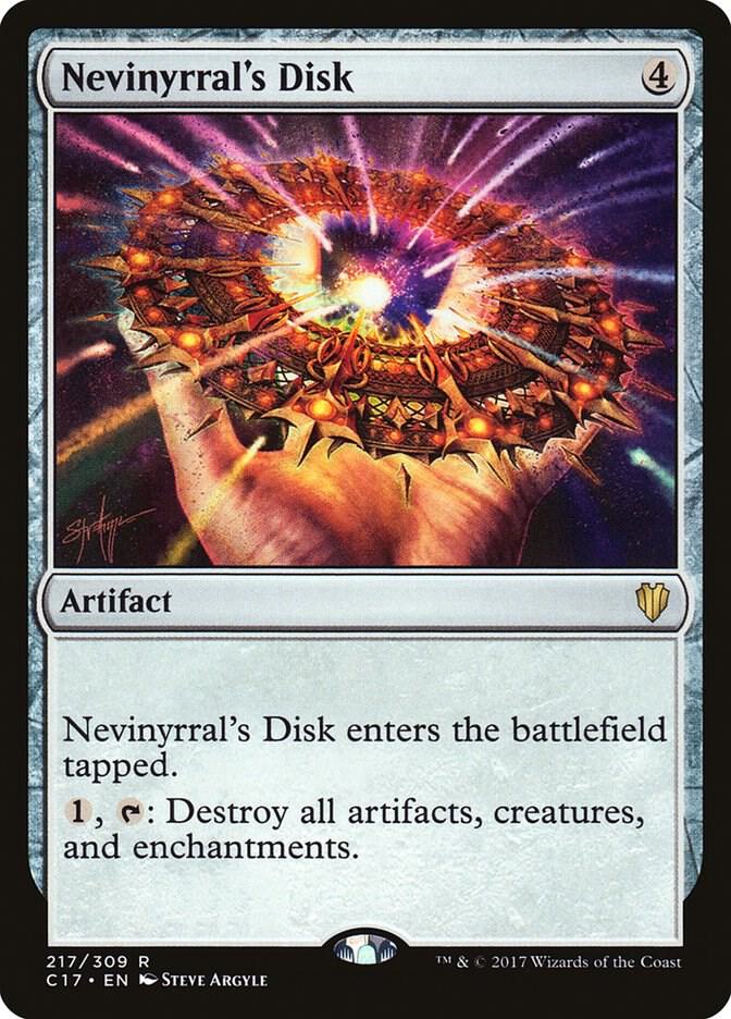Nevinyrral's Disk 217 card from Commander 2017