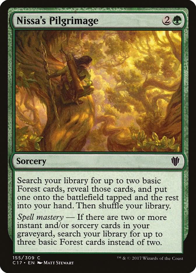 Nissa's Pilgrimage 155 card from Commander 2017