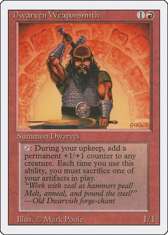 Dwarven Weaponsmith card from Revised Edition