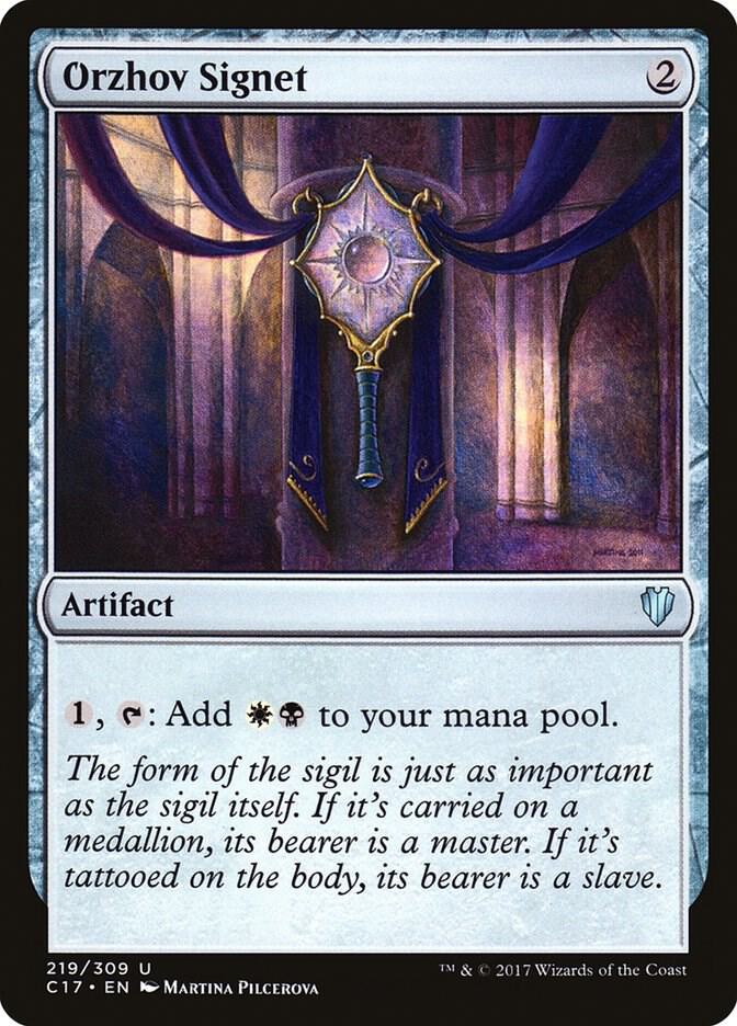 Orzhov Signet 219 card from Commander 2017