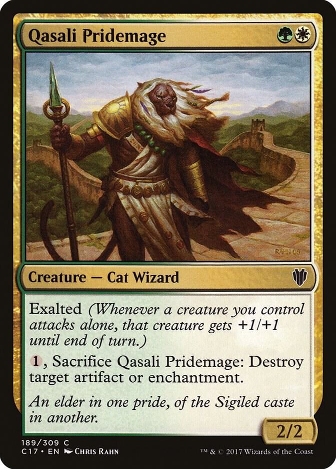 Qasali Pridemage 189 card from Commander 2017