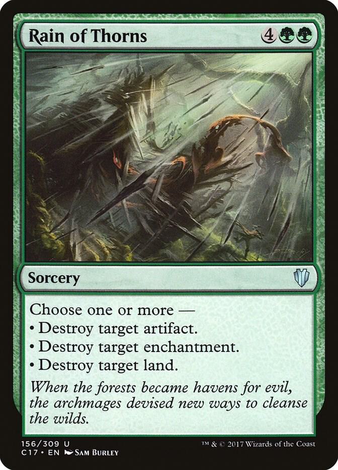 Rain of Thorns 156 card from Commander 2017