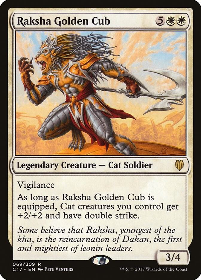 Raksha Golden Cub 69 card from Commander 2017