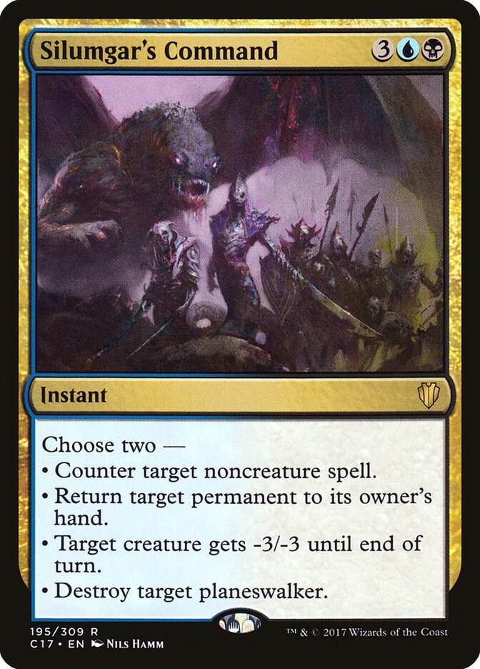 Silumgar's Command 195 card from Commander 2017