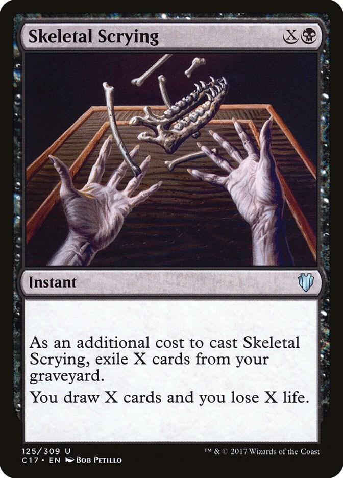 Skeletal Scrying 125 card from Commander 2017