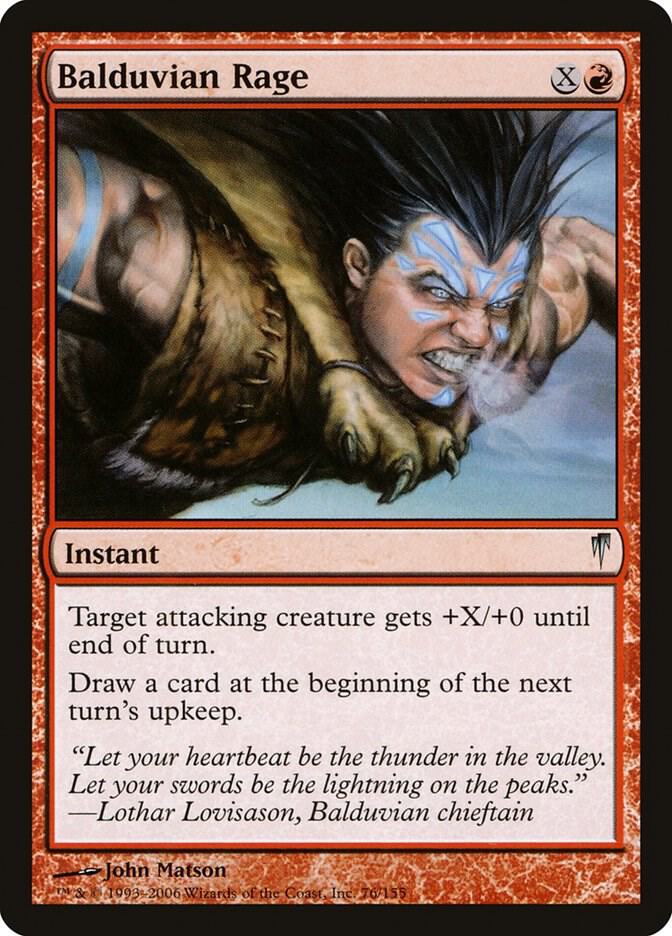 Balduvian Rage 76 card from Coldsnap