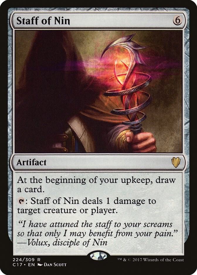 Staff of Nin 224 card from Commander 2017