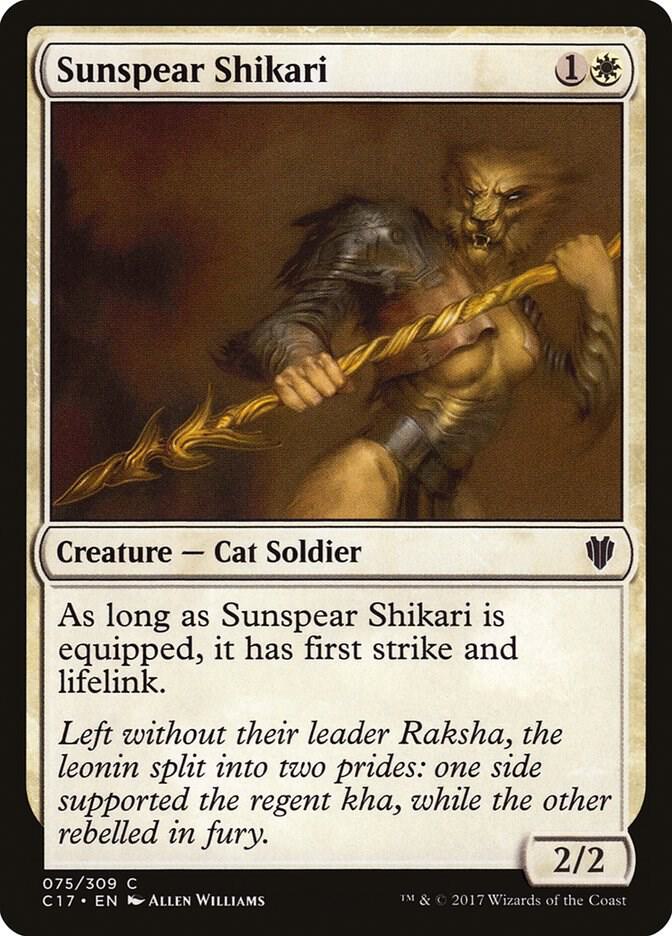 Sunspear Shikari 75 card from Commander 2017