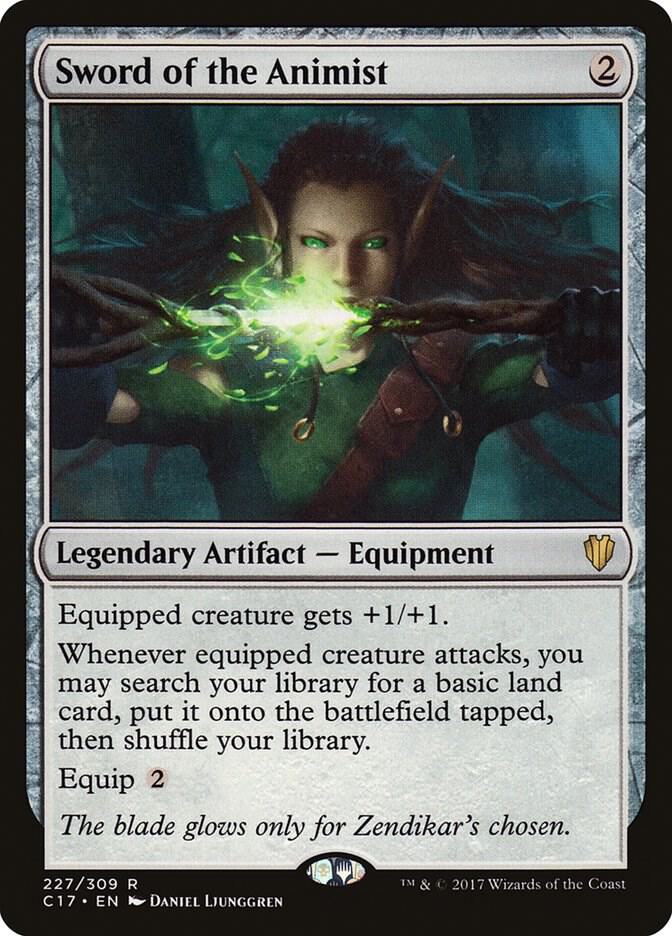 Sword of the Animist 227 card from Commander 2017